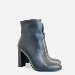 NWT Steve Madden Editor Black Leather Ankle Boots Size 6.5